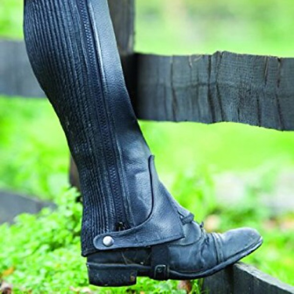 Black Riding Half Chaps